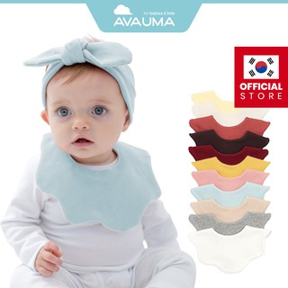 [5+1 Event] AVAUMA ผ้ากันเปื้อนน้ําลาย สีพื้น 11 สี สําหรับเด็กผู้ชาย และผู้หญิง