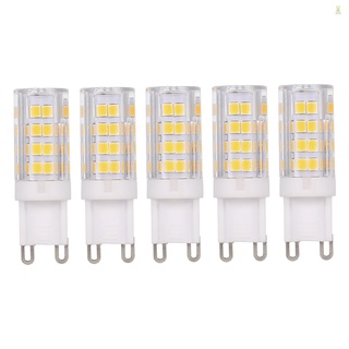 Flt Tomshine หลอดไฟฮาโลเจน AC220-240V 5W LED 45W 400LM G9 สีขาวอบอุ่น สําหรับห้องนอน ห้องนั่งเล่น 5 แพ็ค
