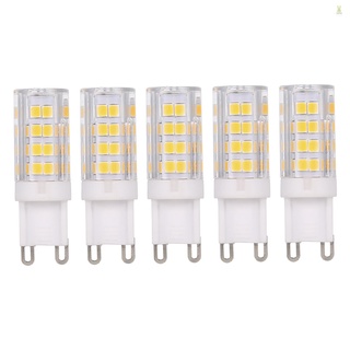 Flt Tomshine หลอดไฟฮาโลเจน AC220-240V 5W LED 45W 400LM G9 สีขาวอบอุ่น สําหรับห้องนอน ห้องนั่งเล่น 5 แพ็ค