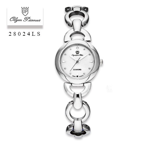นาฬิกาข้อมือผู้หญิง OP Olym Pianus สายสแตนเลส รุ่น 28024LS (Swiss movement)