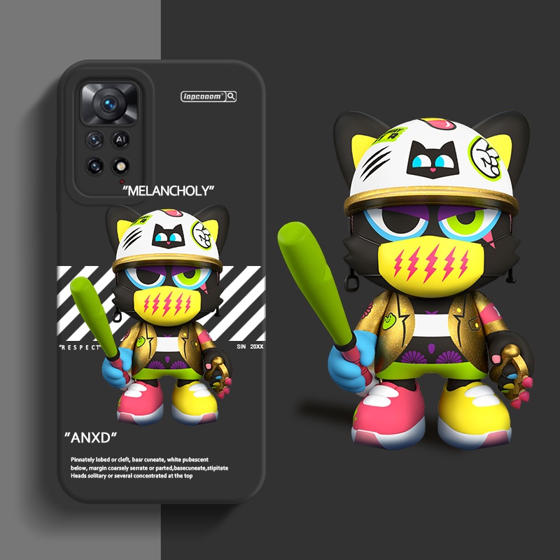 เคสซิลิโคนนิ่ม ลายหมี 3D กันกระแทก สําหรับ Xiaomi Redmi Note 11 Pro Plus 11S Pro+ 11E Global Version