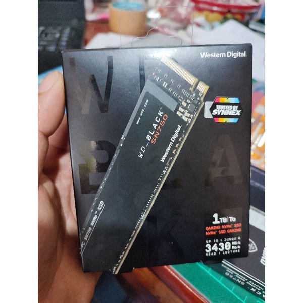1TB SSD (เอสเอสดี) WD BLACK SN750 PCIe/NVMe M.2 2280 (WDS100T3X0C) อายุ 2เดือน ค่าH เหลือ 78% ครับ ก