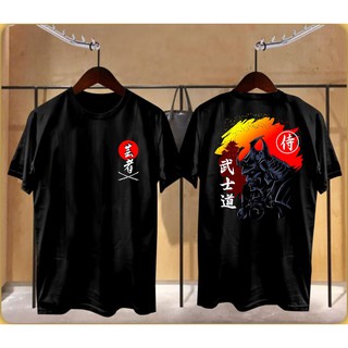 A29 เสื้อยืดแขนสั้นพิมพ์ลายซามูไร