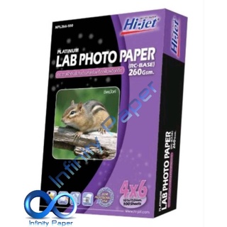 กระดาษกึ่งมันกึ่งด้าน Photo Lab หนา260g. ขนาด4×6/100แผ่น NPL266-100