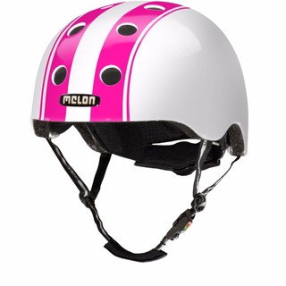 หมวกกันน๊อค Melon Helmet Double Pink White