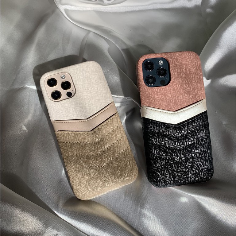 พร้อมส่ง！！ (เคสปิดหัว/เปิดหัว) Classic Caviar 3 tone เคสหนังใส่บัตร by zene__studio