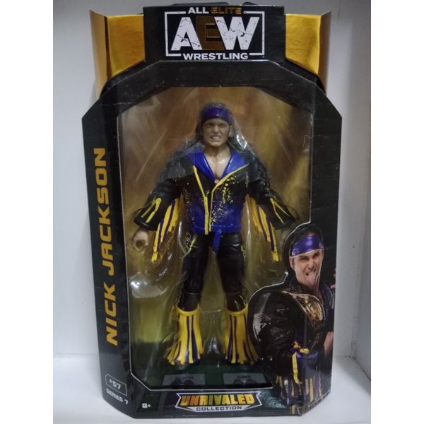 Jazwares AEW ไม่มีใครเทียบได้ Series 7 Nick Jackson The Young Bucks Wrestling Figure