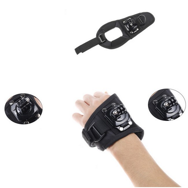 สายรัดมือ แบบสวม GP-127 หมุนได้ 360 องศา สำหรับยึดกล้อง GoPro / Xiaomi Yi / Action Camera