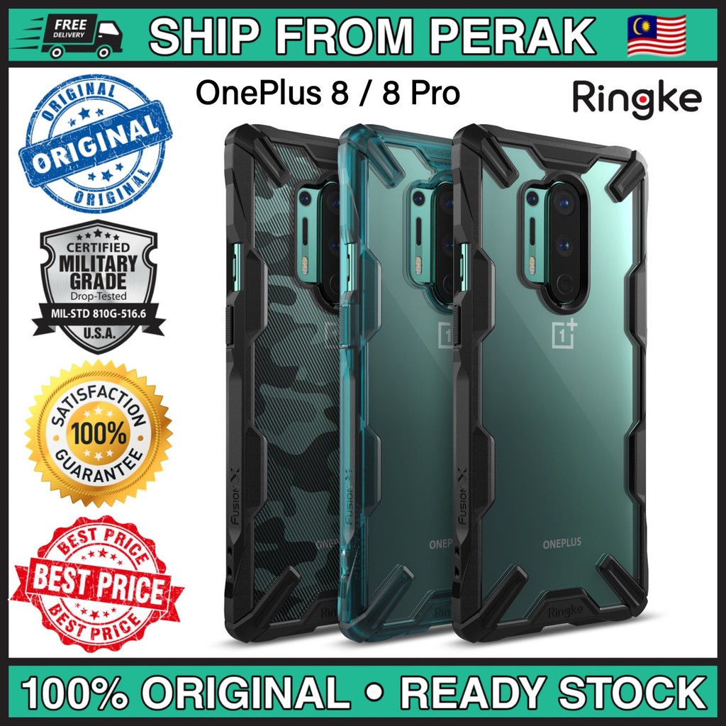 Oneplus 8 / 8 Pro / 9 Pro Ringke Fusion-X Case Cover Casing เคสใสกันกระแทก