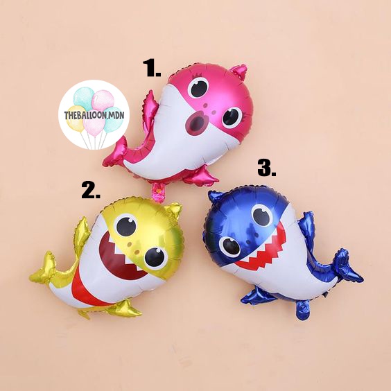 ลูกโป่งฟอยล์วันเกิด Baby Shark | ครอบครัวเบบี้ฉลาม | ครอบครัวเบบี้ฉลาม