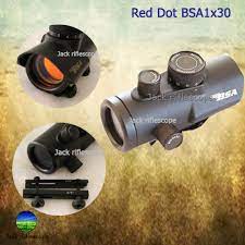 กล้องRed dot ของยี่ห้อ bsa จุดสีแดง เขียว น้ำเงิน 3 สี รุ่น RD30 อย่างดี หน้ากรม ยาว 3.5 นิ้ว รางในตัว ราง 11 และ 22 มิล