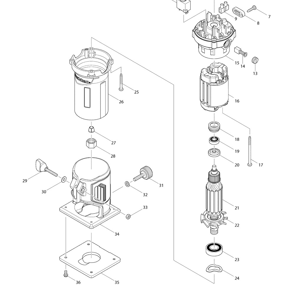 อะไหล่ maktec mt370 mt372 #29 thumb screw m5x30