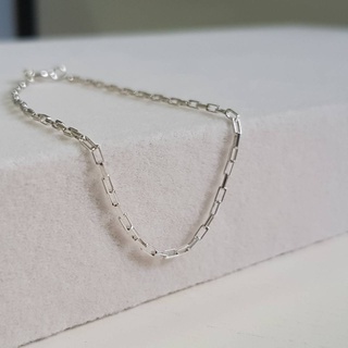 Me.phenomenal : rectangle chain bracelet (silver925/เงินแท้925)