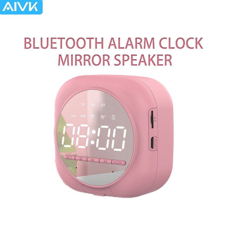 Bluetooth alarm clock mirror speaker, card/display clock Bluetooth