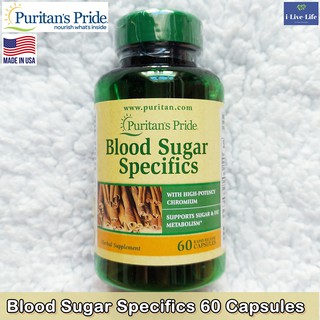 สารสกัด โครเมียม และ อบเชย Blood Sugar Specifics 60 Capsules - Puritans Pride