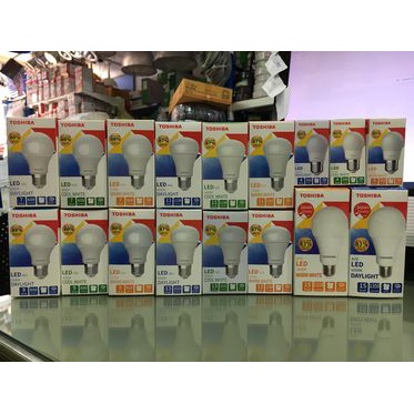 TOSHIBA หลอดไฟ LED  4W / 7W / 9W / 11W / 13W / 15W / 18W ขั้ว E27 แสงขาว / แสงคูล / แสงส้ม
