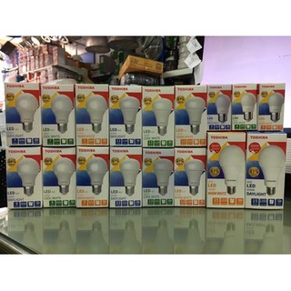 TOSHIBA หลอดไฟ LED  4W / 7W / 9W / 11W / 13W / 15W ขั้ว E27 แสงขาว / แสงคูล / แสงส้ม