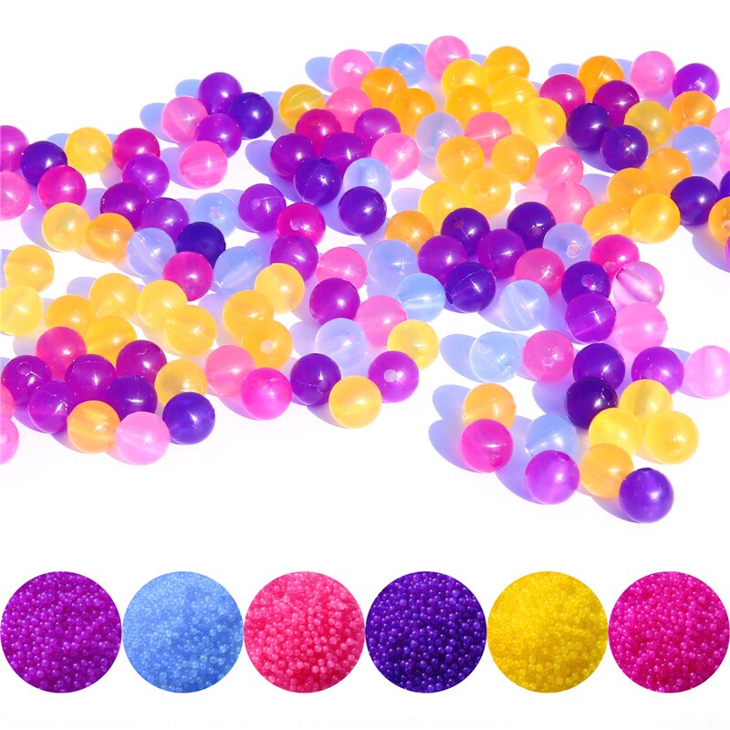 100pcs 8 มม. Ball Ultraviolet Sun เปลี่ยนสีหลวม Spacer ลูกปัดสำหรับ Jewellery DIY Party Luminous Props