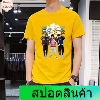 เสื้อยืดกีฬา 5XL Japan One Piece Graphic Tees Unisex Student Lovers Short Sleeve T-shirt Big Popular T-shirts