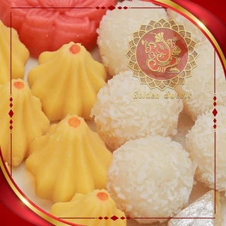 ขนมลาดู + โมทกะ (ขนาดกลาง) สูตรมะพร้าว + สูตรนม