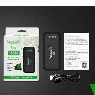 เครื่องชาร์จ 18650 Vapcell P2 + Powerbank งานเเท้