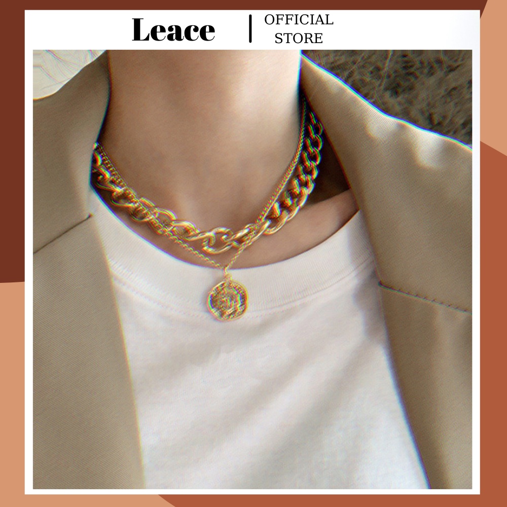 สร้อยคอผู้หญิง สร้อยคอผู้หญิง 2 ชั้น พร้อมหน้าเหรียญแฟชั่น NL003,004 Leace.accessories