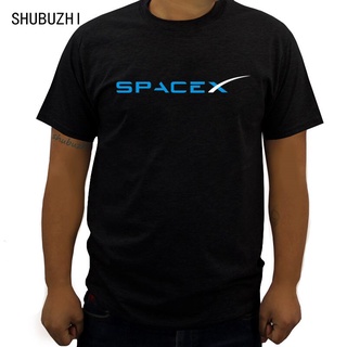 เสื้อยืดผู้ชาย90 - เสื้อยืดผ้าฝ้าย SpaceX Space X โลโก้ผู้ชายยอดนิยมของแฟนที่กําหนดเองขนาดบวกของเสื