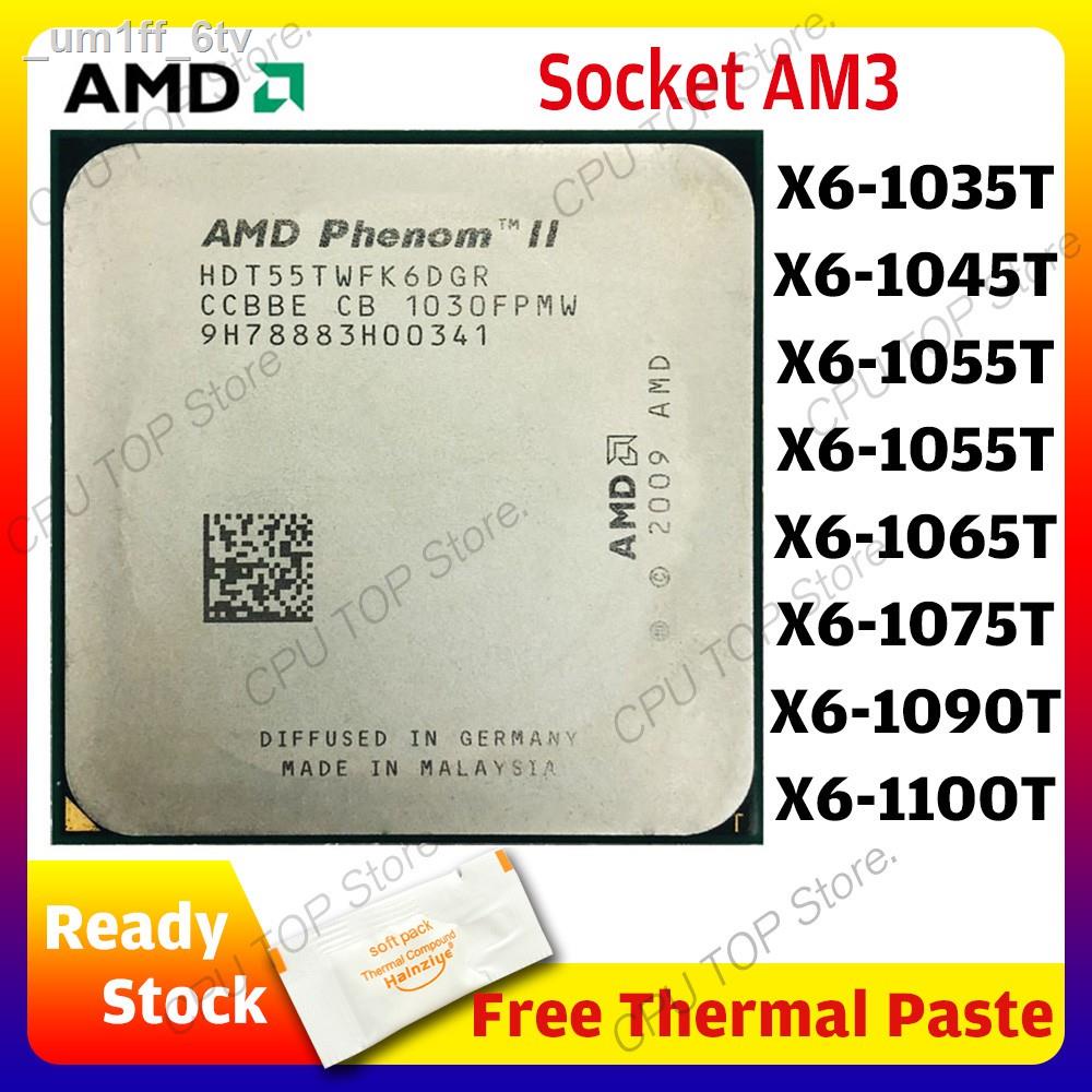 ▪∈️ AMD Phenom II X6 1035T 1045T 1055T 1065T 1075T 1090T 1100T Six-Core CPU Processor Socket AM3 938-Pin #8
