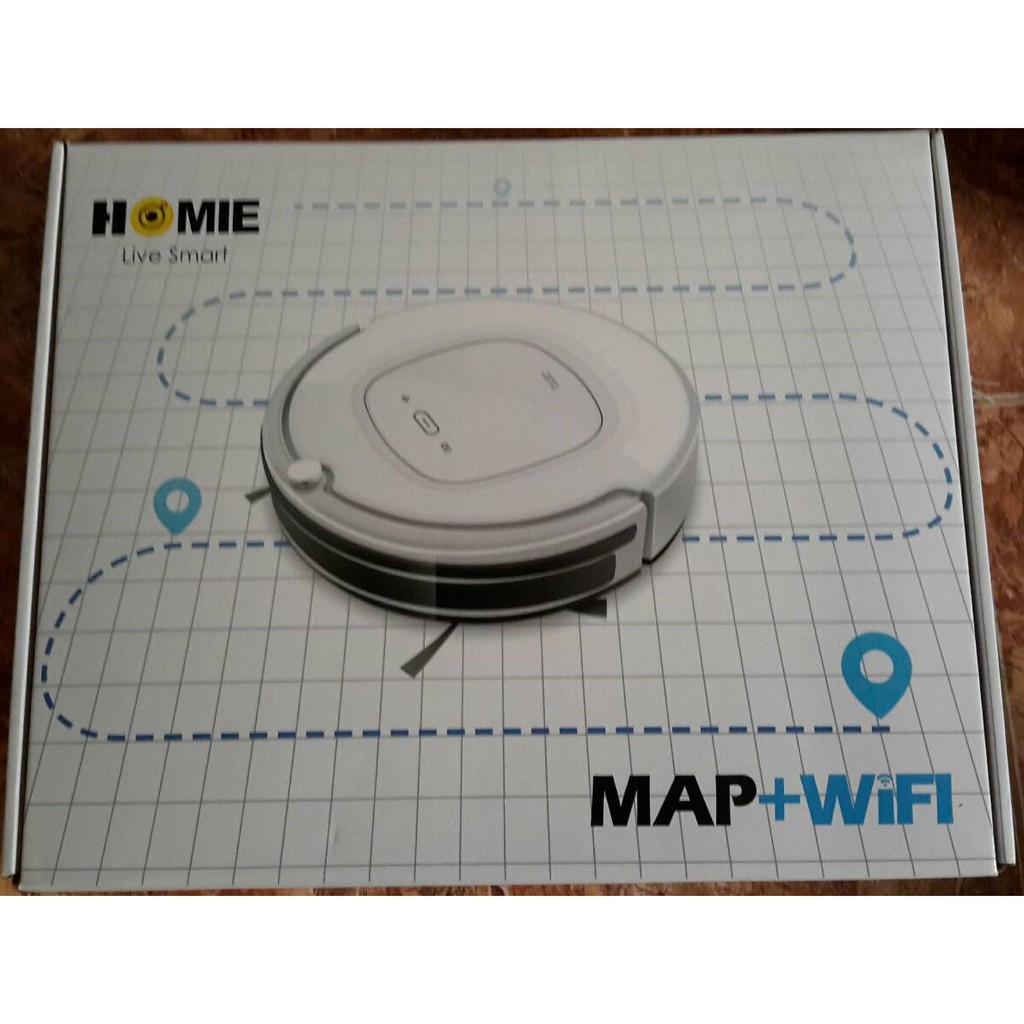 HOMIE หุ่นยนต์ดูดฝุ่น รุ่น MAP + WIFI พร้อมรีโมท สามารถสั่งงานได้จาก Smart Phone รับประกัน 1 ปี