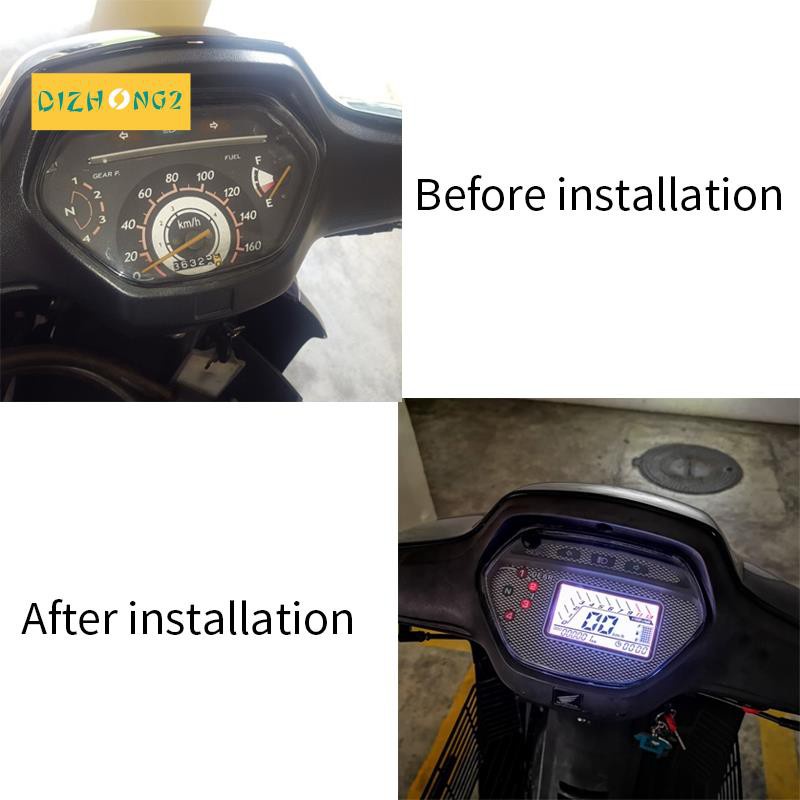 7 สี Backlight LCD Speedometer Pnp DIGITAL METER Alpha สําหรับ Honda Wave 100 เก่า/Ex5 Class/Wave Al