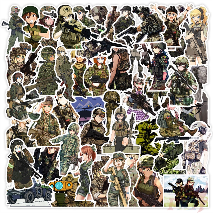 50 ชิ้น / ชุด ☆ สติกเกอร์ ลายทหาร Series 01 สําหรับติดตกแต่ง ☆ สติกเกอร์ Doodle แฟชั่น กันน้ํา Diy