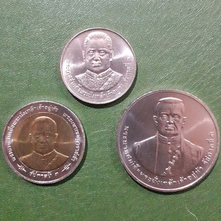 ชุดเหรียญ 5 บาท-10 บาท-20 บาท ที่ระลึก รัชกาลที่ 3 ไม่ผ่านใช้ UNC พร้อมตลับทุกเหรียญ เหรียญสะสม เหรี