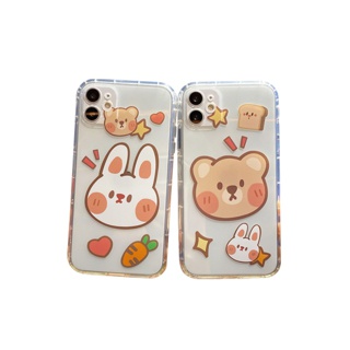 ส่งไวจากไทยเคสโทรศัพท์มือถือ ลายการ์ตูนหมี สําหรับ iPhone 12 Pro Max 11 Pro Max Xsmax X Xr 7 Plus 8 Plus