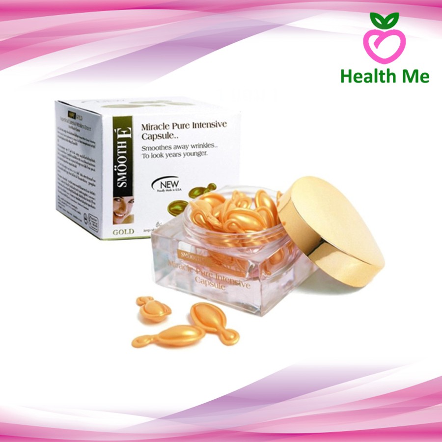 Smooth E Miracle Gold Capsule 12'S สมูทอี มิราเคิล แคปซูล รักษาริ้วรอยล้ำลึก
