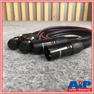1เมตร DYNACOM สายP.CANNON-J.CANNONข้างละ2หัว 1M J2049-6 สายดำ สายสัญญาณเสียง XLR Male To XLR Female (ผู้เมีย) Mic Cab...