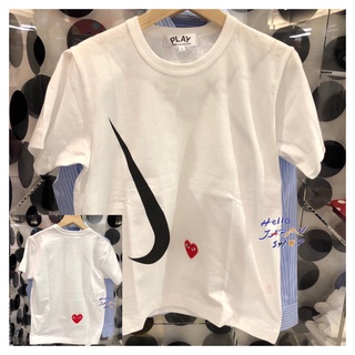 พร้อมส่ง  nike x play Comme des garcons เสื้อกอมของแท้ช็อปญี่ปุ่น100% ยืดขาว limited Japan มีขายแค่ในญี่ปุ่น