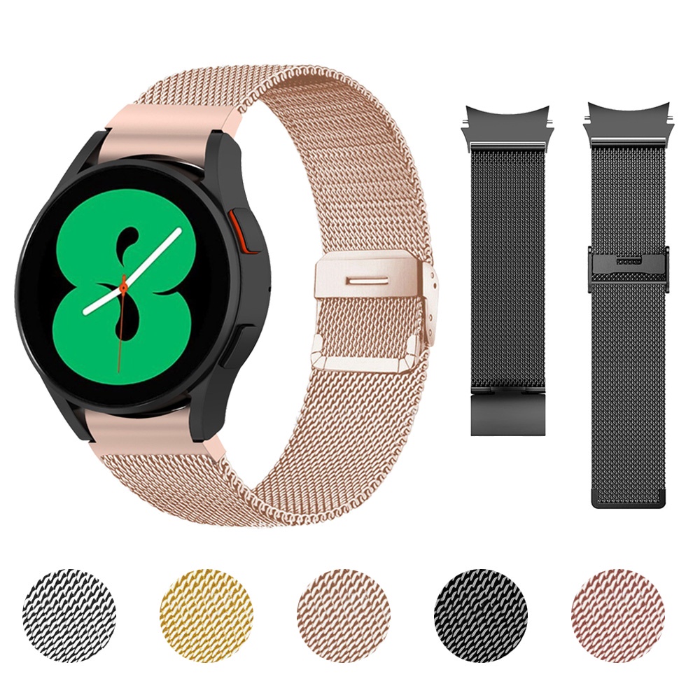 สายโลหะสแตนเลสสตีลสําหรับ Galaxy Watch 7 FE 6 4 5 Pro 40mm 44mm 45mm Classic 42mm 46mm