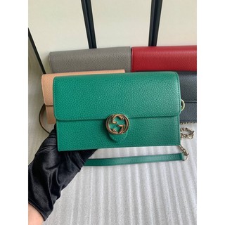 (ผ่อน0%)📌แท้💯 GUCCI Interlocking G Chain Wallet(ไม่แท้คืนเงิน)