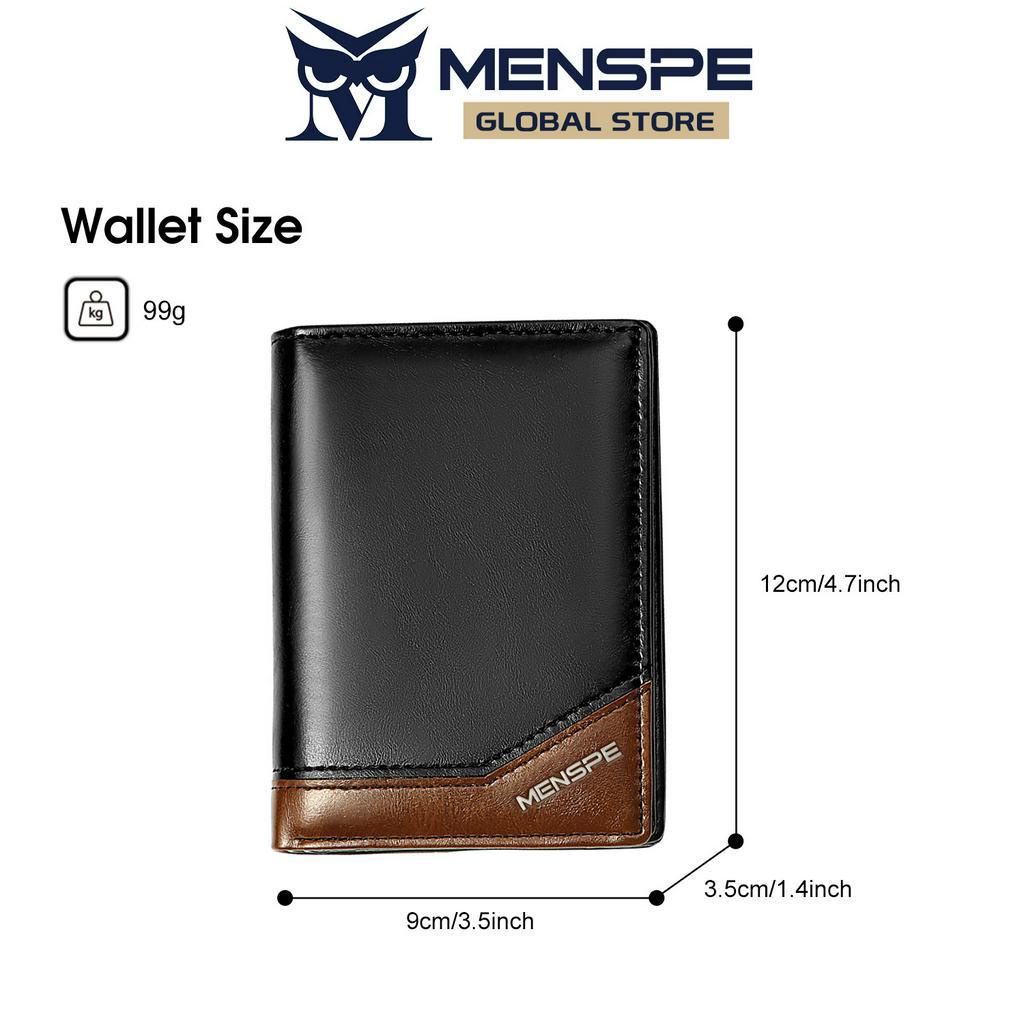 MENSPE กระเป๋าสตางค์ผู้ชาย แต่งซิป ป้องกันขโมย เหมาะกับใส่บัตรเครดิต