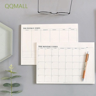 Qqmall Schedule Memo สมุดบันทึกประจําสัปดาห์ 60 หน้า 1 ชิ้น