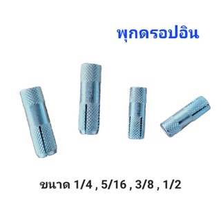 พุกดร็อปอิน พุ๊กดรอปอิน พุกเหล็ก (Drop-In Anchor) ขนาด 1/4” - 1/2"