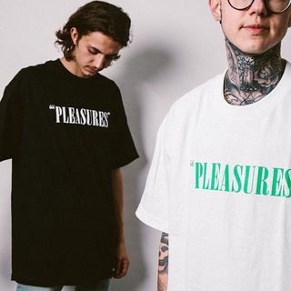 Pleasures เสื้อยืดลําลอง แขนสั้น คอกลม พิมพ์ลายตัวอักษร ทรงหลวม สไตล์สปอร์ต สําหรับวัยรุ่นผู้หญิง