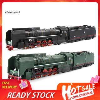 che 2 ชิ้น 1/87 retro steam train locomotive ของเล่นสําหรับเด็กมีเสียงเพลง