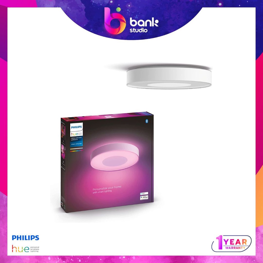 (ประกัน 1ปี) ไฟติดเพดาน Philips Hue White and Color Infuse L ceiling lamp 3700lm Bluetooth - 220V