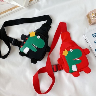 Cute Korean Dinosaur Chest Crossbody Bag For Boys