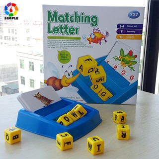 Kids Alphabet Matching Letters Spelling Games การ์ดเกมจับคู่ตัวอักษรของเล่นเสริมการเรียนรู้สําหรับเด็ก