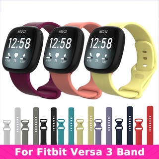 สายซิลิโคนสำหรับ Fitbit Versa 3 สมาร์ทวอท์ชคู่ - บั๊กกันน้ำขนาดเล็กผู้หญิงผู้ชายสร้อยข้อมือสำหรับ Fitbit Sense สายคล้องคอ Versa3 วง