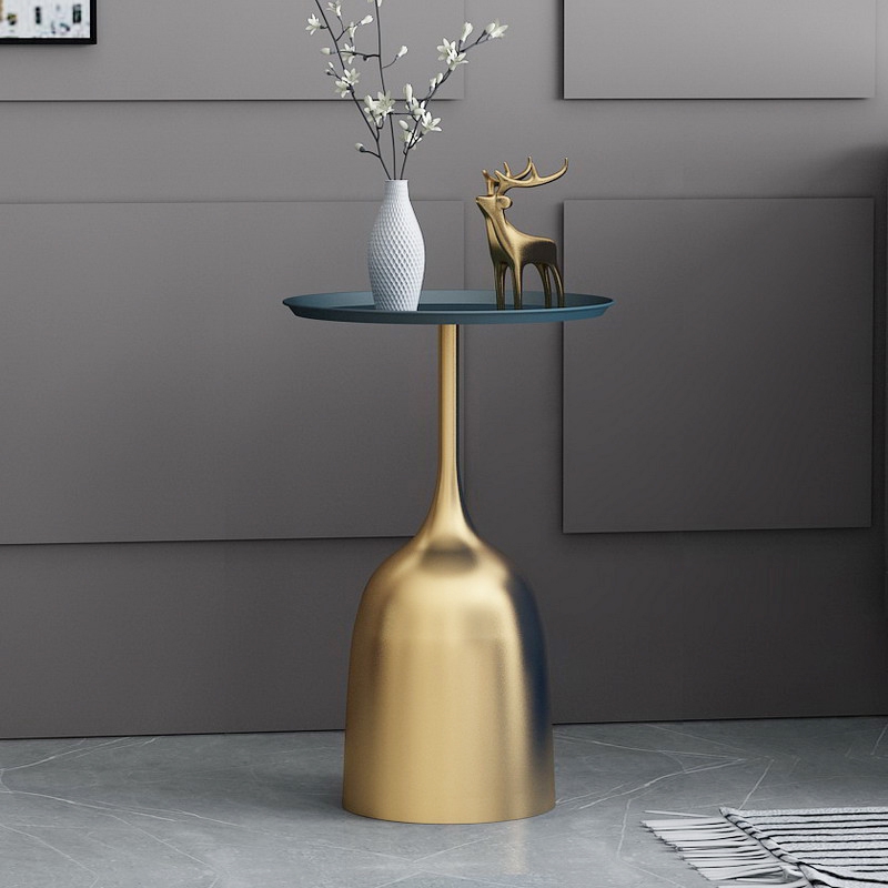 Side table creative corner table luxury iron coffee table living room ...