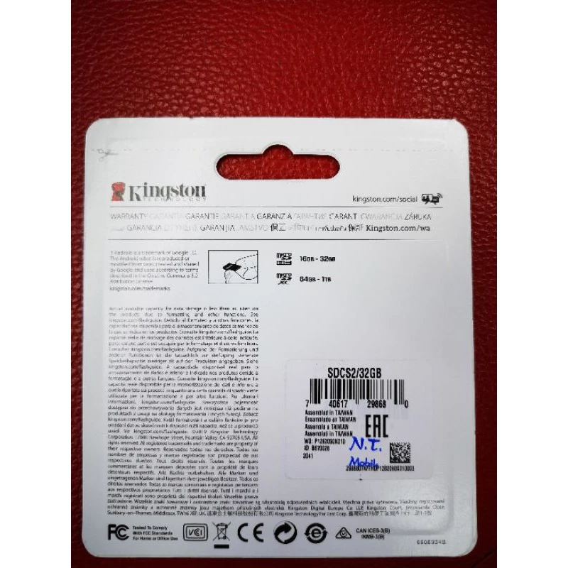 32GB-256GB Kingston เมมโมรี่การ์ดคิงส์ตัน​ CLASS10ของแท้100% micro SD card กล้องติดรถ เมมกล้องวงจรปิด thumbnail 5