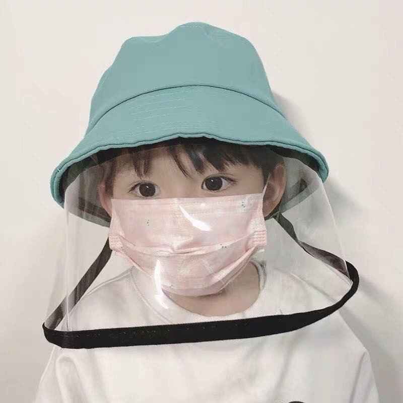 💥 พร้อมส่ง 💥 Baby hat Face Shield หมวกป้องกันน้ำลาย ป้องกันฝุ่น สำหรับเด็ก 💫 พร้อมส่ง